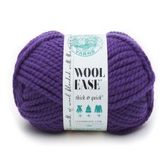 wool ease thick & quick yarn in purple