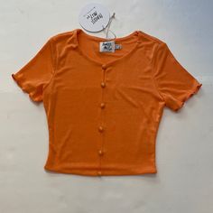 Princess Polly Orange Short Sleeve Top Crop Top Size 4 (Fits Like An Xs) Nwt Rainbow Photos, Rainbow Photo, Orange Shorts, Orange Top, Top Crop, Princess Polly, Short Sleeve Top, Color Orange, Short Sleeves Tops