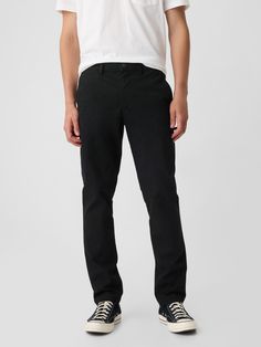 Modern Khakis in Slim Fit with GapFlex | Gap Gap Straight Hem Workwear Bottoms, Gap Straight Hem Bottoms For Work, Gap Cotton Everyday Pants, Everyday Cotton Gap Pants, Everyday Cotton Pants By Gap, Gap Tapered Leg Everyday Pants, Gap Tapered Leg Pants For Everyday, Classic Gap Bottoms With Welt Pockets, Gap Cotton Bottoms With Straight Hem