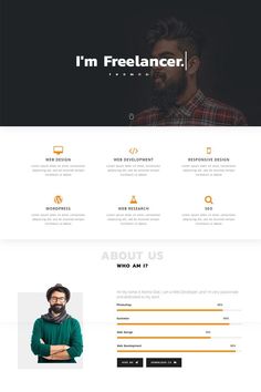 the landing page for a website that is designed to look like a man with beards