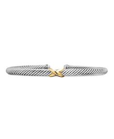 David Yurman X Classic Cable Station Bracelet in Sterling Silver with 18K Yellow Gold, 4mm Yurman Bracelet, David Yurman Bracelet, Station Bracelet, David Yurman, Jewelry Accessories, Fine Jewelry, Cable, Buy Online, In Store