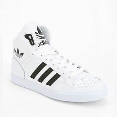 New Adidas Original Extaball Leather High Top Sneakers Size 7 New With Box! Never Worn! Colors White With Black Kswiss Sneaker, Adidas Slip On Sneakers, Adidas Ultra Boost Women, Steampunk Bedroom, Adidas Slip, Custom Sneakers Diy, Adidas High, Adidas High Tops, Adidas Original