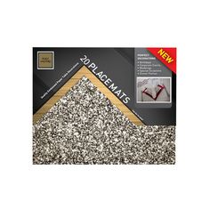 the package contains two pieces of carpet that are white and black with gold trimmings