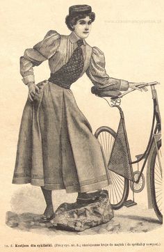 Magpie Costume, Victorian Advertisements, Victorian Mens Fashion, Silent Sky, 1820s Fashion, Women Cyclists, Decades Of Fashion, 1890s Fashion, Sports Outfits