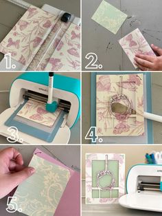 the instructions for how to make handmade greeting cards with cricut and paper