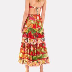 Farm Rio Pineapple Multi Maxi Skirt Size Small Tropical Skirt, Maxi Skirt Boho, Knit Maxi Skirt, Wrap Maxi Skirt, Tiered Maxi Skirt, Womens Maxi Skirts, Floral Maxi Skirt, Printed Maxi Skirts, Mermaid Skirt