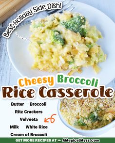 This broccoli cheese rice casserole is a family favorite that’s perfect for any festive table. With Velveeta broccoli rice casserole goodness and a buttery Ritz crackers topping, it’s the rich and creamy side we look forward to all year. Whether it’s a holiday side dish or just a comforting dinner addition, this recipe is always a crowd-pleaser. Broccoli Velveeta, Christmas Broccoli, Rice Dinners, Broccoli And Rice Casserole, Casserole Thanksgiving, Cheesy Broccoli Casserole