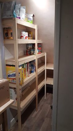 the pantry is empty and ready for us to use