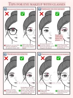 Makeup W Glasses, Asian Glasses Makeup, Glasses Makeup Asian, Korean Glasses Makeup, Glasses Makeup Looks Korean, Douyin Glasses Makeup, Natural Makeup With Glasses, Xiaohongshu Tips, Douyin Glasses