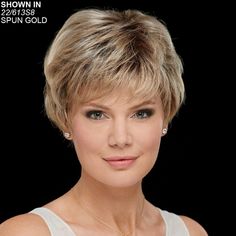 Short 100% hand-tied wig Reverse Gray Hair, Short Pixie Wigs, Sassy Haircuts, Strawberry Blonde Hair, Frontal Hairstyles