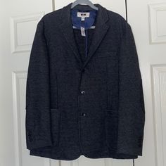 Brand: Joseph Abbound From Men's Wearhouse Condition: Nwt- Extra Buttons Included Size: Xl Materials: -Shell: 55% Cotton, 43% Polyester, 2% Spandex -Lining: 100% Polyester Dry Clean Only Approx. Measurements Laying Flat In Inches: -Pit To Pit: 22.5 -Length From Top Of Shoulder: 29 -Sleeve Length From Shoulder: 24.5 Mens Wearhouse, Joseph Abboud, Casual Blazer, Jacket Blazer, Colored Blazer, Casual Jacket, Patch Pocket, Blazer Jacket, Dark Grey