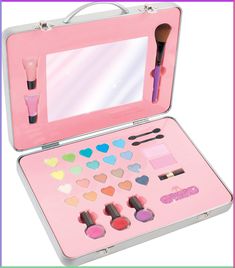 STARTER MAKEUP SET FOR GIRLS. This tween cosmetic set will unleash your daughter’s creativity as a perfect introduction to makeup styling. Dense high quality pigments make for bold and natural looks HELPS KIDS DEVELOP REAL WORLD SKILLS. The Glam Makeup Set helps young girls develop fine motor, visual, and self-actualization skills - all while having a blast doing their own makeup! EVERYTHING INCLUDED. This makeup kit has everything your child needs to get started with cosmetics. Includes all the Basic Makeup Kit, Makeup Kit Essentials, Makeup Starter Kit, Blush Eyeshadow, Cosmetic Kit, Old Makeup, Cosmetic Sets, Basic Makeup