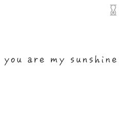 the words you are my sunshine on a white background