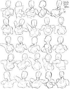 an image of the different poses and body shapes in this figure drawing lesson, you can see