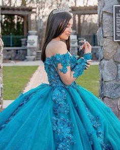 Engagement Gown, Teal Outfits, Wedding Evening Gown, Sweet 16 Dress, Quinceñera Dresses, Pretty Quinceanera Dresses