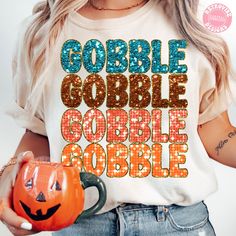 Thanksgiving Svg, White Heat, Gobble Gobble, Pumpkin Png, Thanksgiving Celebration, Crewneck Design, Thanksgiving Parties, Short Sleeve Pattern, Fall Festival