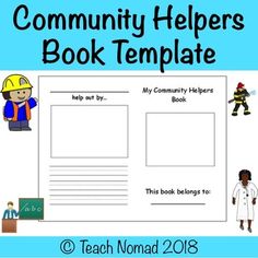 the community helpers book template