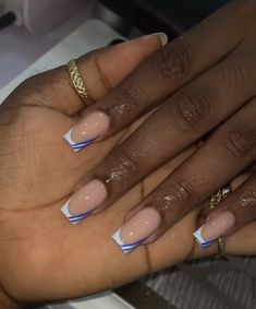 French Tip Nails Design, French Tip Nail Designs, Cute Nail, Short Square Acrylic Nails, Tip Nails, Nails Only, Diy Nail Art, Acrylic Nails Coffin Short