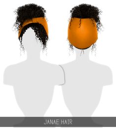 two mannequin heads with curly hair and an orange ball in the top one