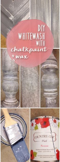 whitewash with chalk paint and wax