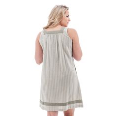 Easy going, yet so beautiful. The Fair Trade Certified™ Allegra Dress is a summer's dream! Crafted from 100% organic cotton, the fabric is soft and comfortable against the skin. Plus it is easy to care for and breathes very well. The vertical design aims to elongate and flatter the form, aided by slight ruching around the neck. We love the pockets, bra-friendly straps, and interesting square neck design. Wear to brunch dates with your friends, styled with a cute hat, a beautiful necklace, and sa Cotton Sleeveless Sundress For Daywear, Cotton Smocked Sundress For Daywear, Beige Cotton Sundress, Casual Organic Cotton Summer Dress, Beige Summer Sleepwear For Vacation, Summer Beige Cotton Sundress, Relaxed Fit Cotton Sundress, Beige Cotton Summer Sundress, Beige Cotton Sundress For Summer