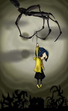 wallpaper or background Coraline Doll, Coraline, A Cartoon, Moon, Art