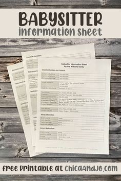 babysitter information sheet Babysitting Information Sheet, Babysitting Binder For Babysitter, Babysitter Info Sheet, How Much Should You Charge For Babysitting