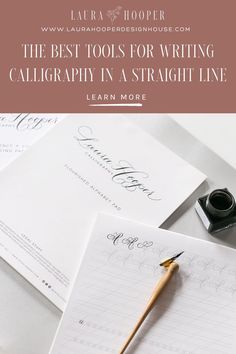 the best tools for writing calligraphy in a straight line