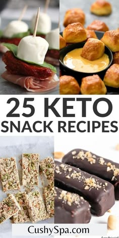 25 keto snack recipes with text overlay