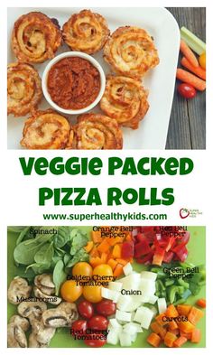 veggie packed pizza rolls are the perfect appetizer to serve at any party