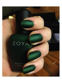 i think this might be the prettiest color i've ever seen...i must have it Winter Nail Polish, 2023 Nails, Zoya Nail, Lovely Nails, Zoya Nail Polish, Green Nail Polish, Nails Green, Green Nail, Nail Colours