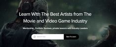 the movie and video game industry website homepage is displayed with an image of a man holding