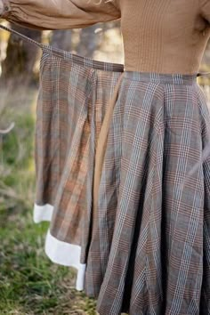 Diy Sy, Mode Boho, Diy Sewing Clothes, Plaid Skirt, Casual Skirt, Mode Vintage, Plaid Print, Plus Size Casual, Sewing Clothes