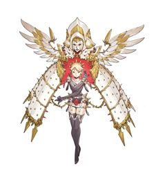 an anime character with wings and armor