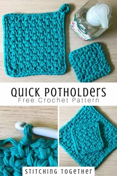 the crochet pouch is made with two different stitches