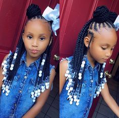 Kids Braids With Beads, Hairstyles Natural, Girls Natural Hairstyles, Kids' Braids