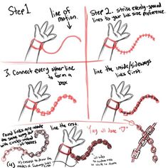 the steps in how to draw a chain