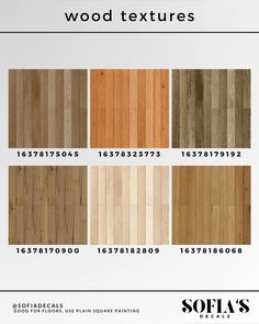 wood textures for flooring and wallpapers in various colors, sizes and finishes