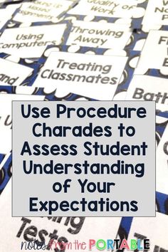 the words use procedure charides to assist student understand and understand what they are doing