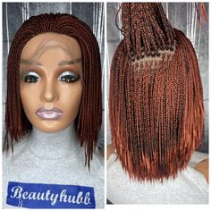 PLEASE NOTE: Before placing your order, help send your telephone number in the order message box as required by courier service for shipping. This wig is ready to ship and will be shipped within two business days  DESCRIPTION This unit is made on a full lace, so it makes it look so realistic on you. LENGTH: Neck length  It's a tiny box braids wig. Comes with combs (if specified), elastic band, adjustable straps and stretchy cap (fits most head), making you navigate any way you want to because it Shoulder Length Box Braids, Head Band Wig, Micro Box Braids, Full Lace Braided Wig, Wig Braids, Braid Wig, Wig For Black Women, Lace Braid, Box Braid Wig