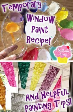 the window pant recipe and how to use it for painting with rainbows on them