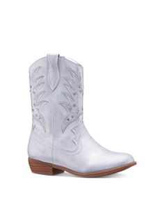 Nina Girls' Fillian Cowgirl Boots - Little Kid, Big Kid Bling Cowboy Boots, Baby Bling, Big Kid, Cowgirl Boots, Big Kids, Cowboy Boots, Metallic Silver, Cowboy, Boots