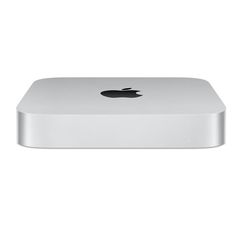 an apple mac mini is shown in front of a white background with no image on it