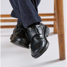 Simple and fuss-free, these boy's school shoes feature a single strap fastening for an adjustable and comfortable fit, and a soft heel and ankle pad to support and protect little feet. Made and lined with 100% premium European leather for comfort, this bestselling boy's school shoe style is available up to a size EU41so they can wear their favourite shoe year after year. | Trotters London | George School Shoes (Black, Size 28) | Maisonette collects the best children’s products from around the wo Walking Shoes With Secure Fit And Round Toe, Secure Fit Walking Shoes With Round Toe, School Shoes Black, School Shoe, Boys School Shoes, Soft Heels, London Shoes, Boy Accessories, Shop Shoes