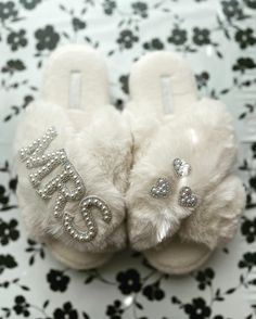 Thank you for visiting Designs By Kenia! Every time you shop small, you are supporting someone's dream and I am SO thankful that you have chosen to support mine! Bride Slippers, I Do Slippers, Customized Slippers, Rhinestone slippers, Bride Gift, Bridal Shower Gift, Bachelorette Party Gift,  PRICE IS PER ONE PAIR OF SLIPPERS  If you would like to add extra letters to your slippers you must purchase extra letters on my shop. Each letter will be $2.00 extra. If you have any questions please message me. Our slippers are hand custom made for you and it can be customized with your own text. The material we use is faux fur which makes it so plush and fluffy, just perfect to spoil your feet The custom letters are hand made with care and love./ I do not recommend washing the slippers. The Slippers Rhinestone Slippers, Bridal Slippers, Bride Slippers, Gift Bachelorette Party, Bachelorette Party Gift, Bachelorette Party Gifts, Bride Gift, Custom Letters, So Thankful