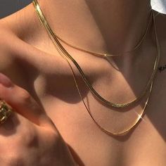 If this type of necklace looks like it would fit your style (small dainty gold jewelry) My discount code is MOZISEK20 Cheap Layered Gold Jewelry, Cheap Gold-tone Layered Clavicle Necklace, Cheap Trendy Clavicle Chain Jewelry, Luxury Minimalist Gold Chain Herringbone Necklace, Cheap Gold Stainless Steel Necklace, Layered Gold Jewelry Minimalist, Cheap Clavicle Chain Necklace For Her, Cheap Pendant Clavicle Chain Jewelry, Cheap Trendy Snake Chain Jewelry