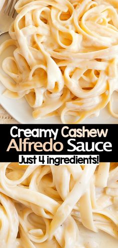 this creamy cashew alfredo sauce is the perfect side dish for any pasta lover in your life