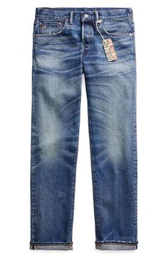 A faded blue wash polishes these classic jeans cut in a slim, straight-leg silhouette from sturdy all-cotton denim. Zip fly with button closure Five-pocket style 100% cotton Machine wash, line dry Made in the USA of domestic and imported fabric New Concepts @Nordstrom Selvedge Straight Denim Jeans, Faded Rigid Denim Jeans With Standard Cut Leg, Faded Rigid Denim Jeans Standard Cut, Faded Jeans In Rigid Denim With Standard Cut Leg, Medium Wash Straight Fit Jeans In Rigid Denim, Medium Wash Straight Fit Rigid Denim Jeans, Straight Fit Medium Wash Rigid Denim Jeans, Classic Straight Hem Recycled Denim Jeans, Classic Jeans With Straight Hem In Recycled Denim