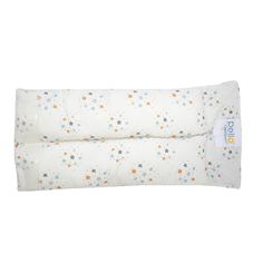 two pillows with stars on them sitting next to each other in front of a white background