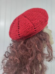 READY TO SHIP This Beret is incredible - the yarn is like none I've ever seen. So nice and stretchy.  I love just holding it in my hands. It is hard to explain, but it is great.  Oh, and the sparkle is the same as the color red yet the sparkles show up unbelievably.  It is amazing and lightweight.  This is a perfect hat for the holidays!  Size -- will fit 20 to 21 inches around the head.  If you have any questions -- please feel free to contact me. Hand Wash Cold -- Lay Flat To Dry  Thank You for shopping at tlccrochetdesign 😊 Thank You also for appreciating handmade items. 👍 Also Thank You very much (in advance) for liking or making my shop one of your favorites.😁 Handmade Red Crochet Hat, One Size Fits Most, Adjustable Red Winter Beret, Red Handmade Crochet Hat, One Size, Red Adjustable Winter Beret, Red Handmade Crochet Hat, Handmade Red Crochet Hat, Handmade Red Crochet Hat One Size, Red Handmade Crochet Hat One Size, Red Hat As A Gift, One Size Fits All